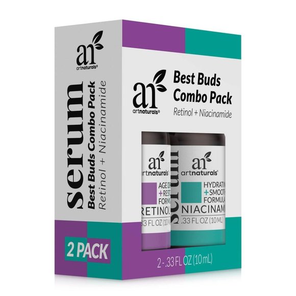 ArtNaturals - Best Buds Combo Pack - Retinol + Niacinamide Serums (2)(.33-fl-oz) - Picture 3 of 13